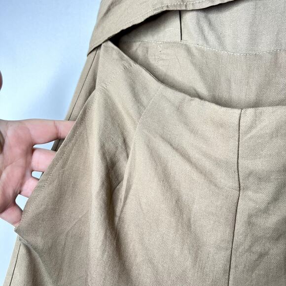 Womans Mod Ref The Hue Cut Out Wrap Tie Jumpsuit Tan Size Small - Picture 5 of 10